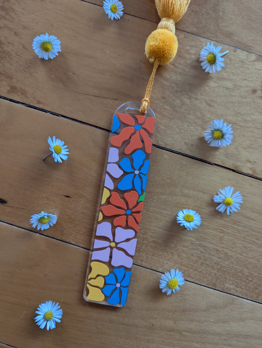 Bookmark - Take me to the Flower Market - large flowers