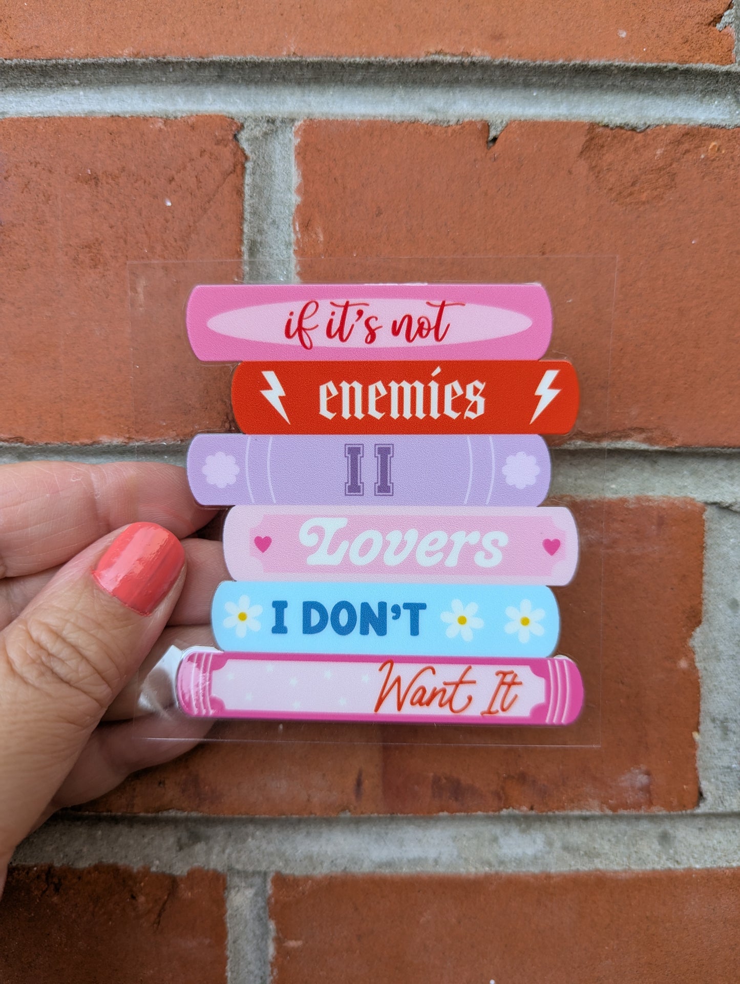 Bookish Sticker - Enemies to Lovers - Pick Your Own Sticker - Customise
