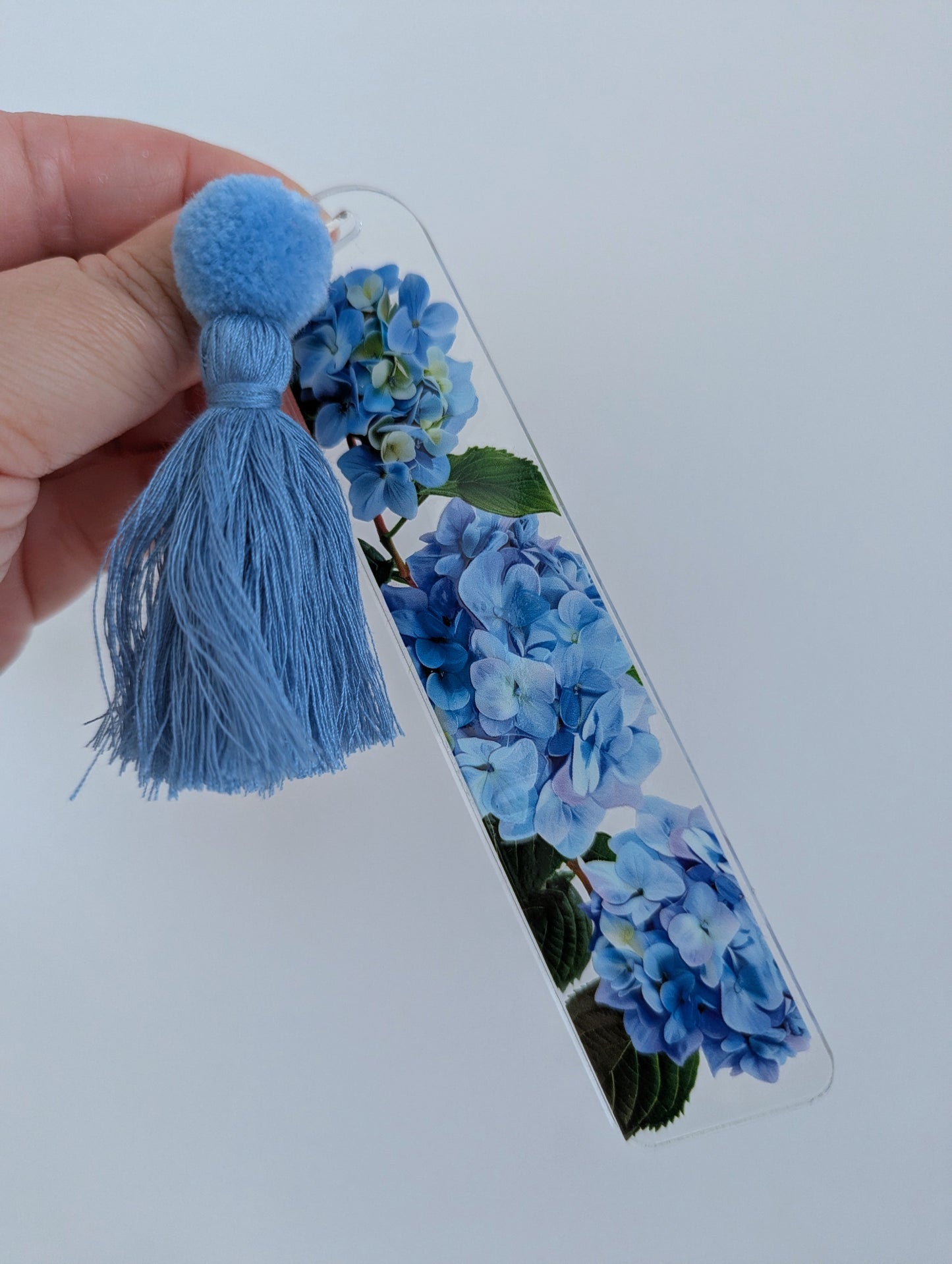 Bookmark - From Grandma's Garden - Blue hydrangeas