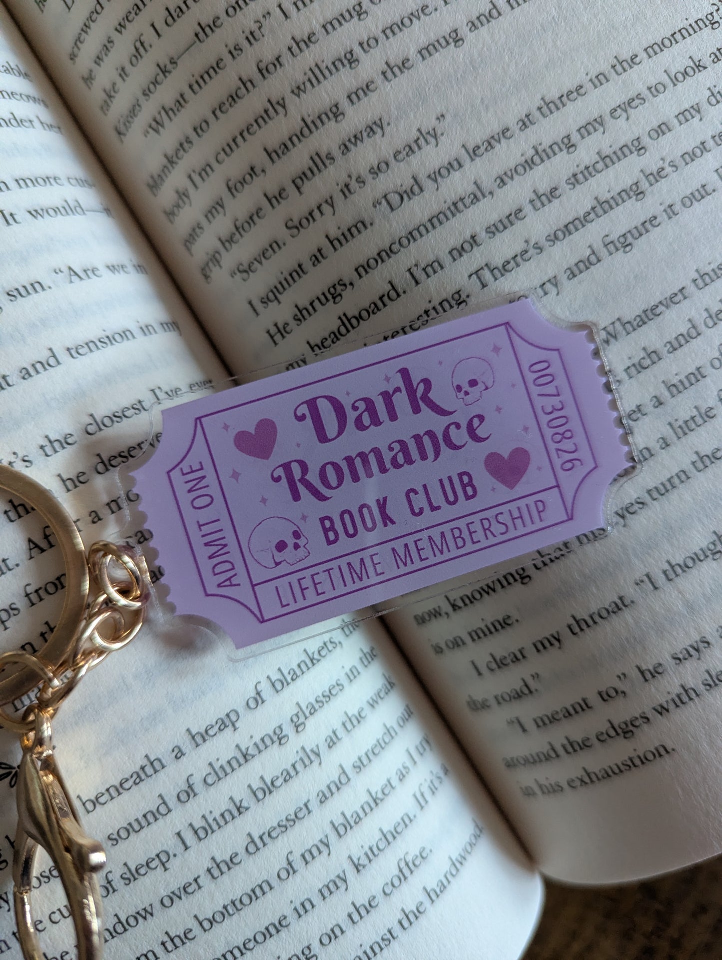 Keyring - Admit One: Happily Ever After - Book Club RomCom, Smut or Dark Romance