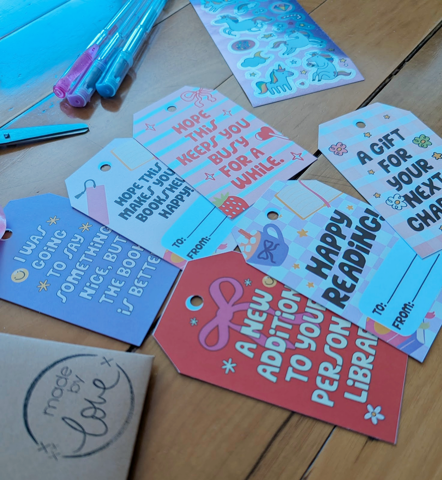 Book Bestie Gift Tags - Set of 6