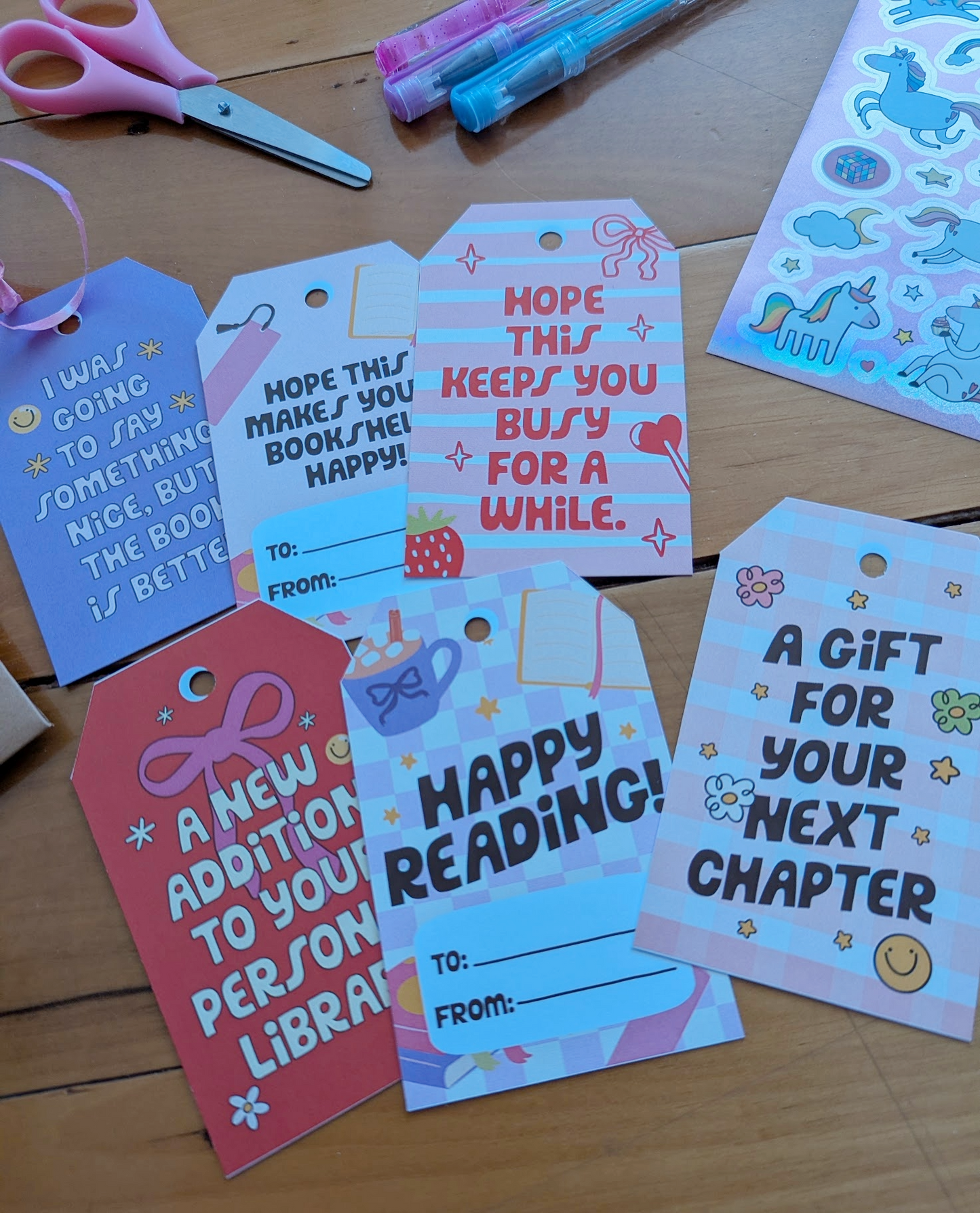 Book Bestie Gift Tags - Set of 6