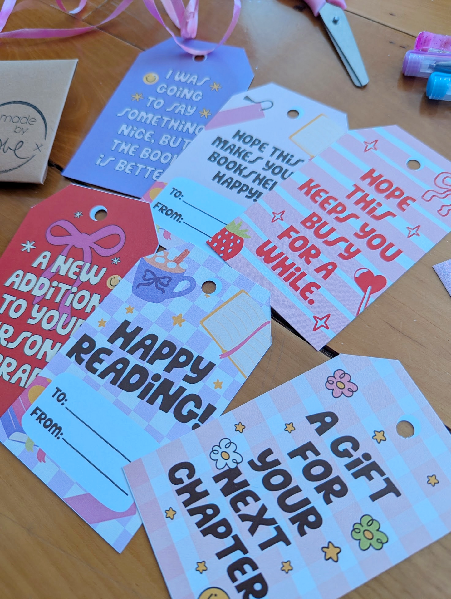 Book Bestie Gift Tags - Set of 6