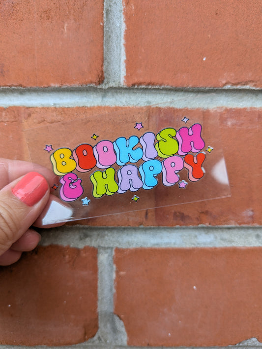 Bookish Sticker - Bookish & Happy - Pick Your Own Sticker - Customise